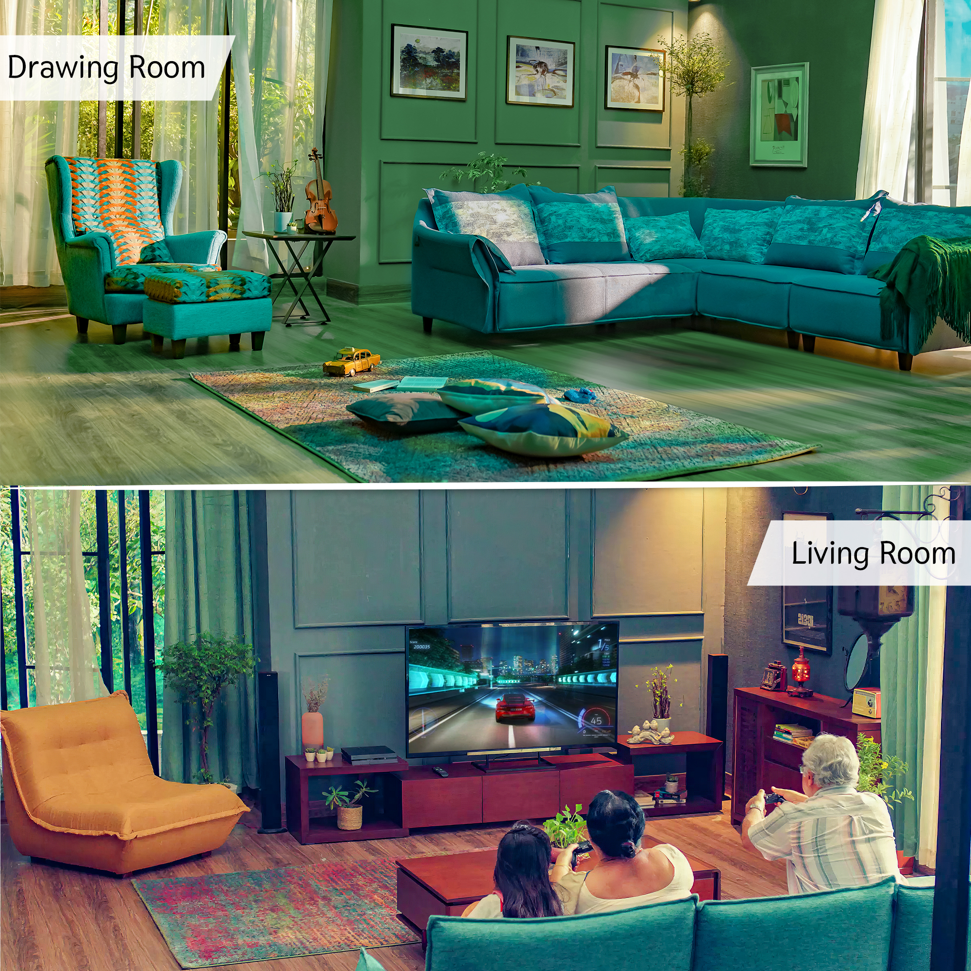 Living room Furniture vs Drawing room Furniture